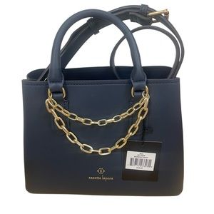 Nanette Lepore NWT Midnight Navy 2-way Crossbody Top Handle Handbag Shoulder Bag
